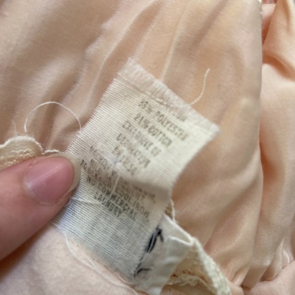 VINTAGE 70's Miss Dior Pale Pink and Cream Intimate Cover Up S - Picture 7 of 7